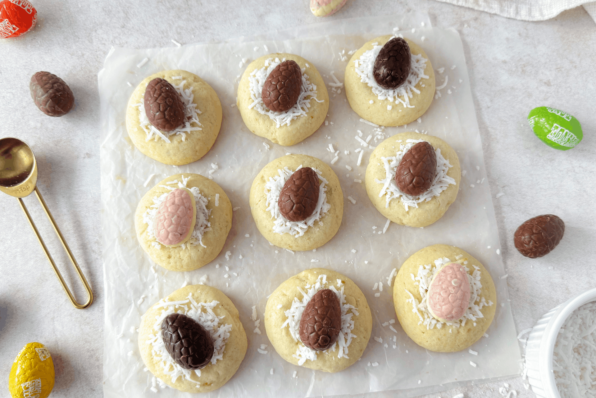 Sugar Cookie Easter Egg Nests