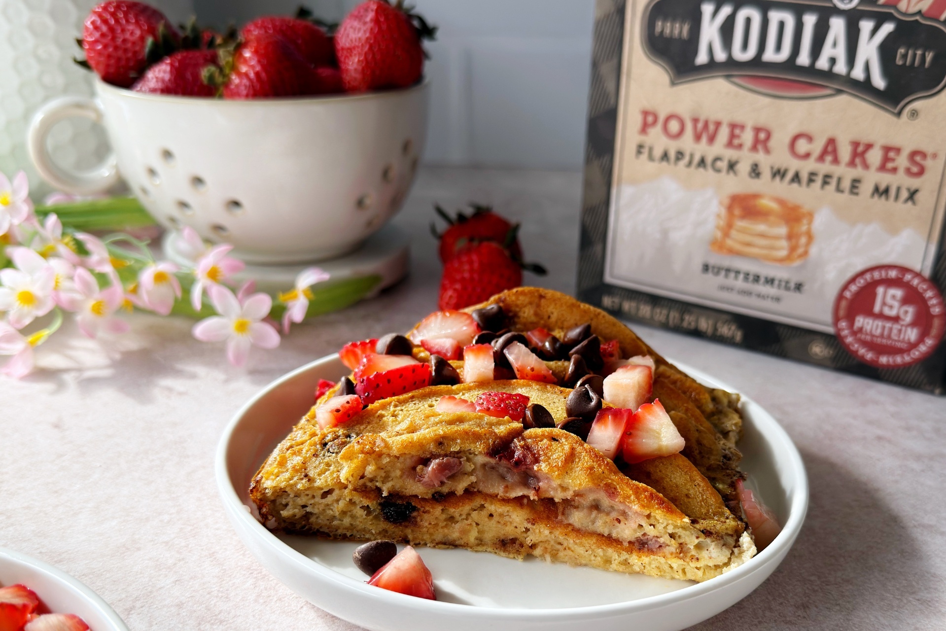 High-Protein Mother's Day Strawberry Chocolate Chip Pancake CasseroleÂ
