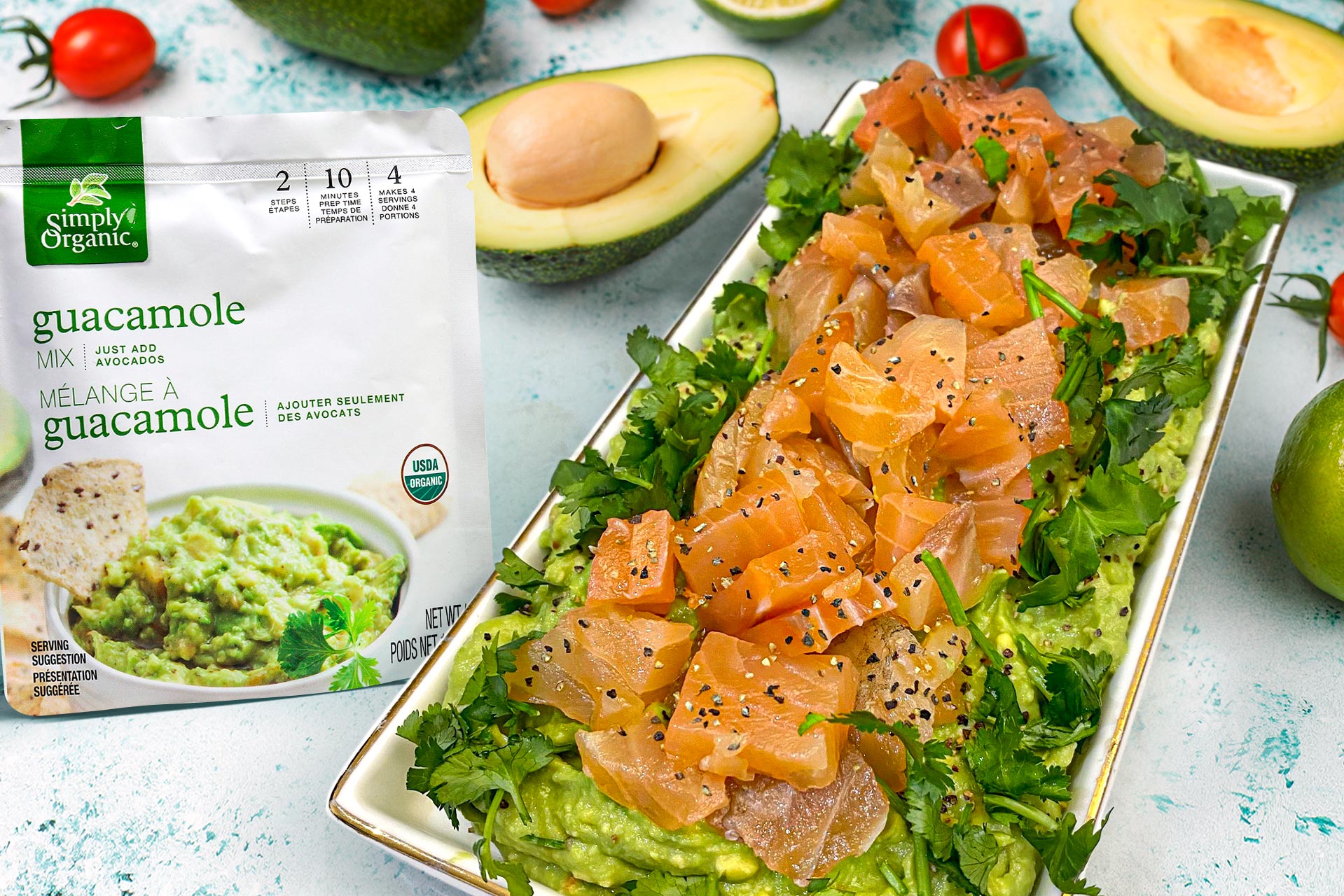 Mexican Guacamole Smoked Salmon Bites