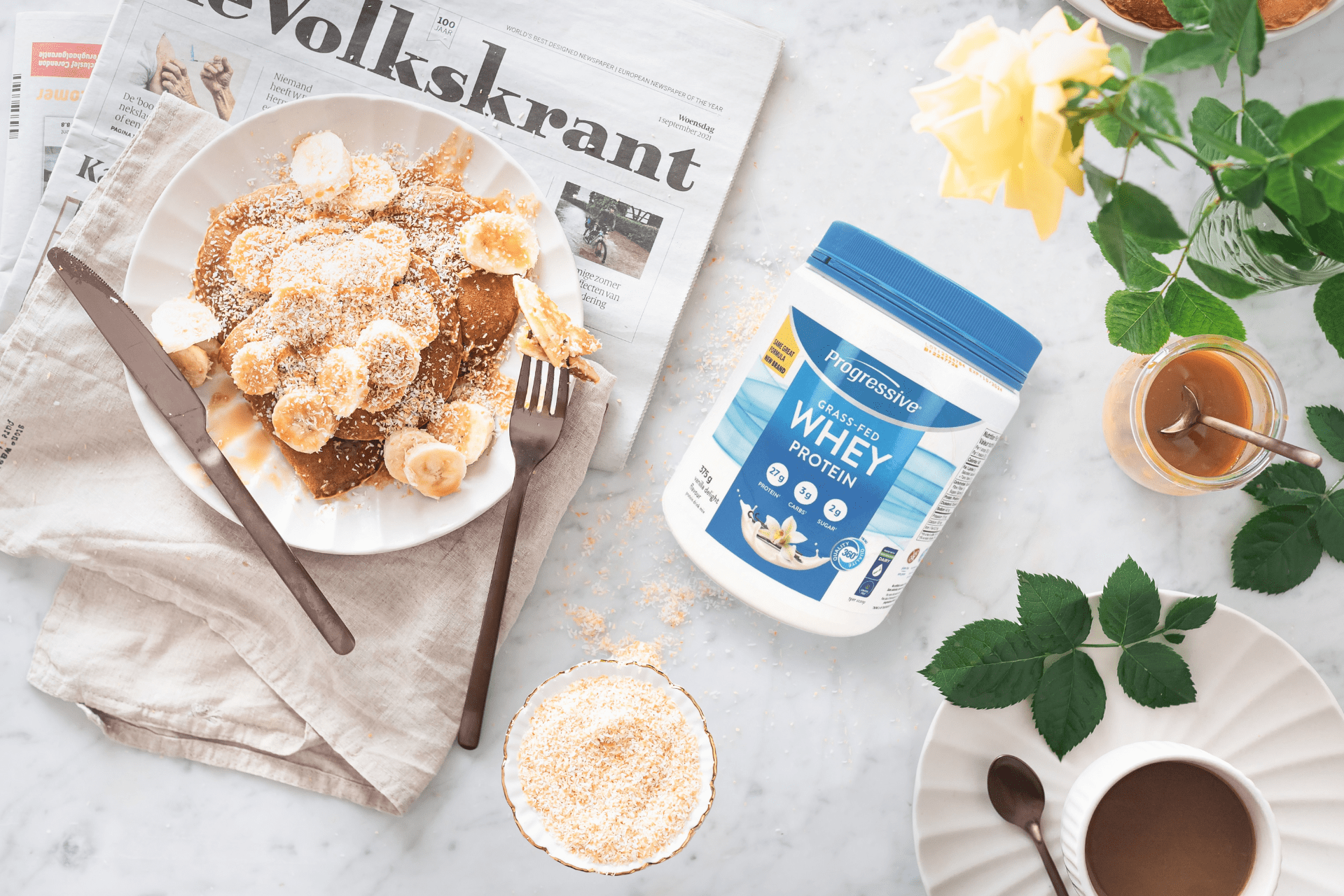 Easy Banana Protein Pancakes
