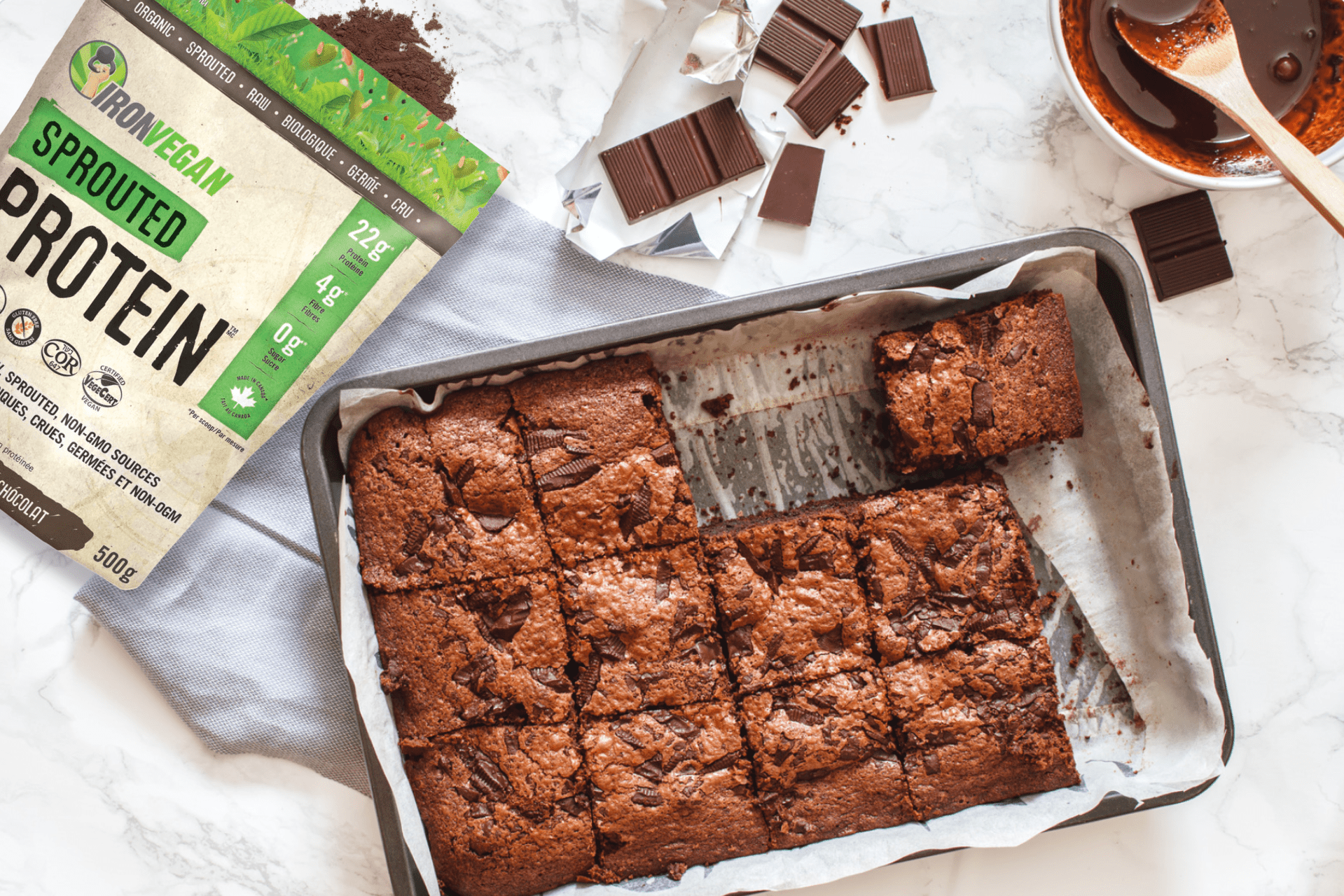 Triple Chocolate No-Bake Brownies