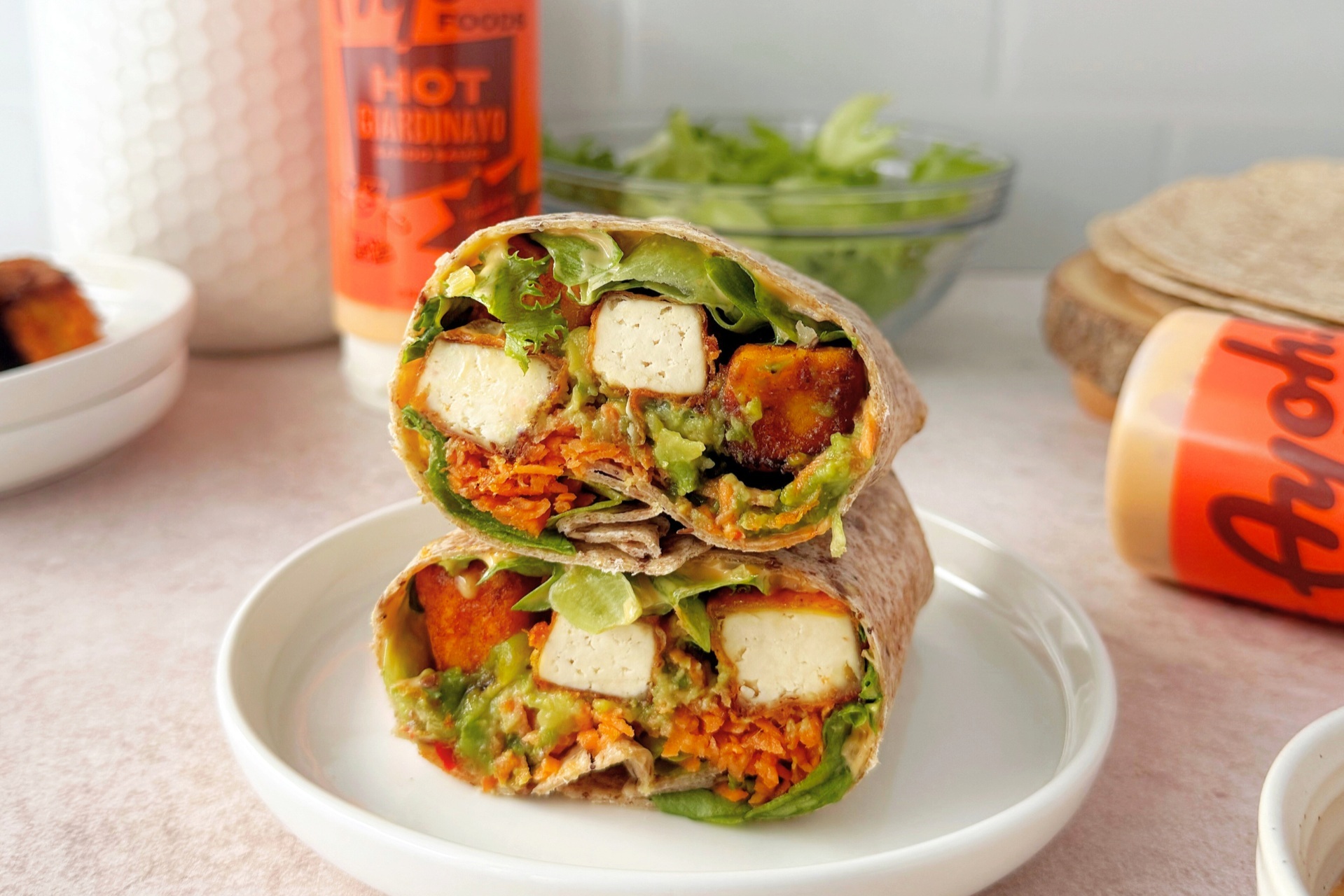  Vegetarian Spicy Tofu Wraps