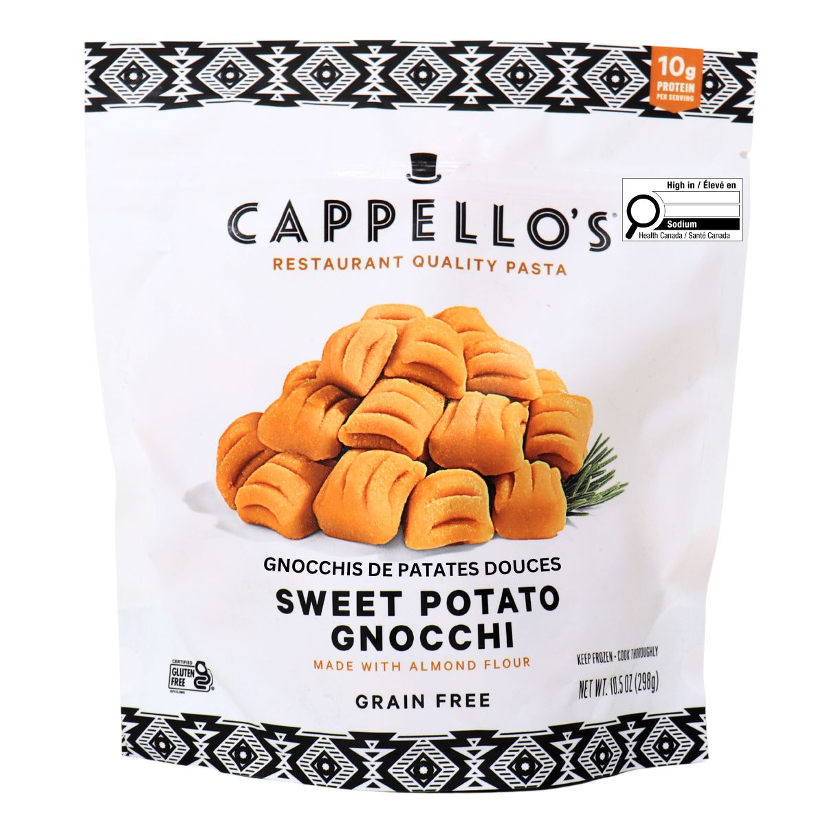 Cappello's Gluten-Free Almond Flour Pasta Sweet Potato Gnocchi at