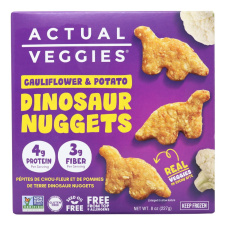 Actual Veggies Dinosaur Nuggets Cauliflower & Potato Front