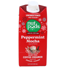 Nutpods Unsweetened & Dairy-Free Almond + Coconut Creamer Peppermint Mocha Front