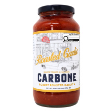 Front of Carbone Premium Tomato Sauce Roasted Garlic