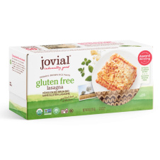 Front of Jovial Gluten Free Organic Brown Rice Pasta Lasagna - Brown Rice Lasagna Noodle - Gluten Free Lasagna - Gluten Free Lasagna Sheets