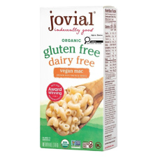 Front of Jovial Organic Gluten-Free Vegan Mac and Cheese