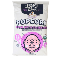 Front of Lesser Evil Organic Popcorn Himalayan Sweetness, 198g