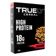 Front of Truely Protein Cereal Cinnamon