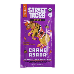 Riega Foods Organic Street Taco Seasoning Steak Carne Asada, 28.3g