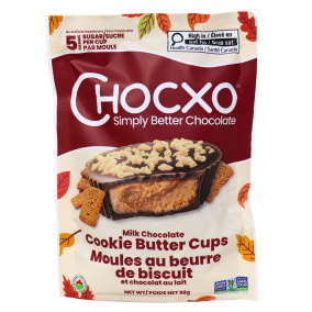 ChocXO Milk Chocolate Cookie Butter Cups, 98g