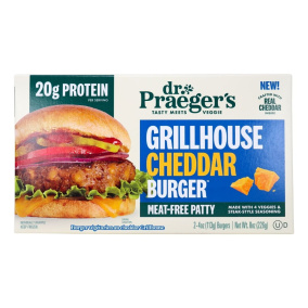 Dr. Praeger's Vegetarian Grillhouse Cheddar Burger, 2 Pack