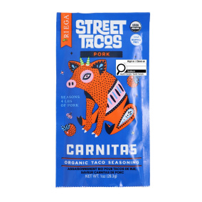 Riega Foods Organic Street Taco Seasoning Pork Carnitas, 28.3g