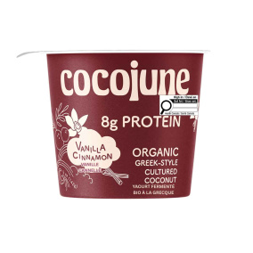 Cocojune High-Protein Greek-Style Cultured Coconut Yogurt Vanilla Cinnamon, 142g