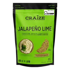 Craize Gluten-Free Toasted Snack Crackers Jalapeño Lime, 113g
