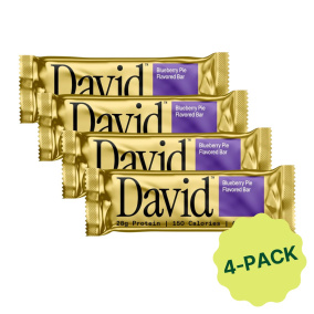 David High Protein Blueberry Pie Bar, 4 Pack, 62g each