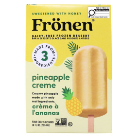Frönen Dairy-Free Frozen Dessert Bars Pineapple Creme, 4 Bars