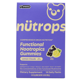 Grüns Functional Nootropics Gummies Lemon Clouds, 14 Daily Servings