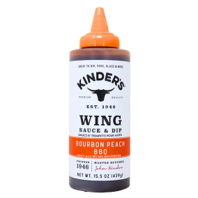 Kinder’s Premium Wing Sauce & Dip Bourbon Peach BBQ, 439g