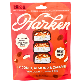 Harken Date Bars Lil Coconutty Ones Caramel Almond Coconut, 85 g