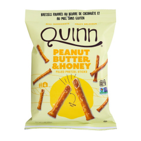 Quinn Gluten-Free Peanut Butter & Honey Filled Pretzel Sticks Front