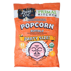 Lesser Evil Organic Popcorn Fiery Hot! Front