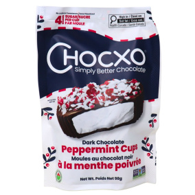 ChocXO 85% Dark Chocolate Peppermint Cups, 98g