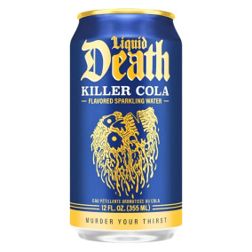 Front Of Liquid Death Sparkling Water Drink Killer Cola - Liquid Death Sparkling Water - Liquid Death Canada