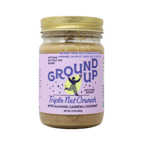 Ground Up Triple Nut Crunch Almond, Cashew, and Coconut Butter Front