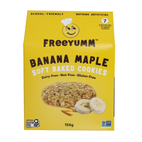 Freeyumm Allergen-Friendly Gluten-Free Soft Baked Cookies Banana Maple Front