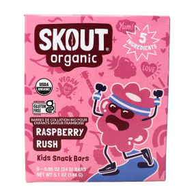 Skout Organic Kids Snack Bars Raspberry Rush, 6 Bars