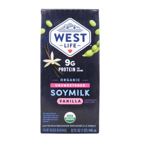 West Life Organic Unsweetened Soymilk Plain Front