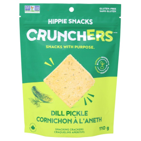 Hippie Snacks Gluten-Free Crunchers Dill Pickle Front
