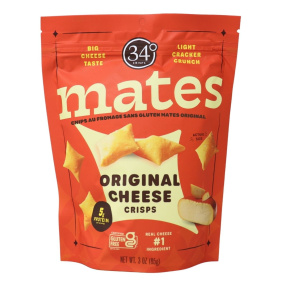 34 Degrees Gluten-Free Mates Cheese Crisps Original Cheese Front