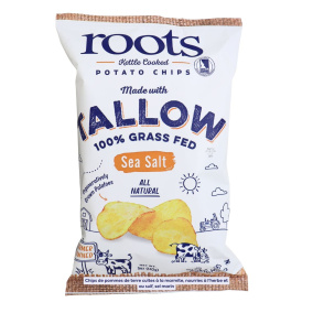 Roots Kettle Cooked in 100% Grass-Fed Tallow Potato Chips Purples With Sea Salt Front