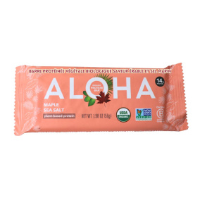 ALOHA Limited Edition Organic Plant-Based Protein Bar Maple Sea Salt, 56g
