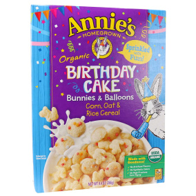 Annie’s Homegrown Organic Birthday Cake Bunnies & Balloons Cereal, 266g