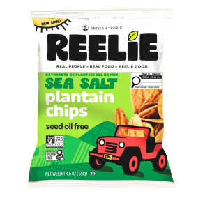 Front of Artisan Tropic Plantain Strips Chips Sea Salt