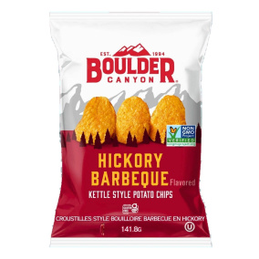 Boulder Canyon Kettle Style Potato Chips Hickory Barbeque, 141.8g