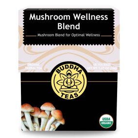 Buddha Teas Organic Mushroom Wellness Blend, 18 Tea Bags