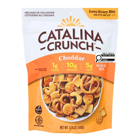 Front of Catalina Crunch Keto Crunch Mix Snack Mix Cheddar, 148g