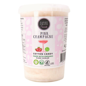 Candy Crate Organic Dye-Free Cotton Candy Pink Champagne, 60g