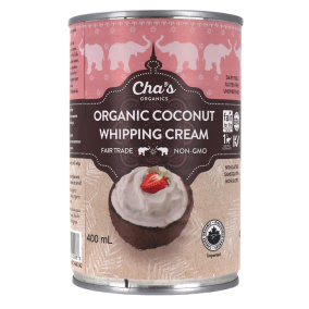 Cha’s Organics Coconut Whipping Cream Unsweetened, 400ml