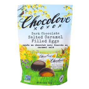 Chocolove XO Dark Chocolate Salted Caramel Filled Eggs, 200g