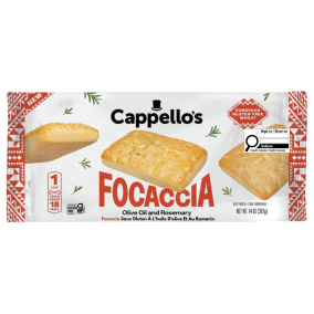 Cappello’s Gluten Free Focaccia with Olive Oil and Rosemary, 397 g