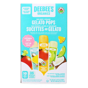 DeeBee’s Organics Non-Dairy Gelato Pops, 10 Pops