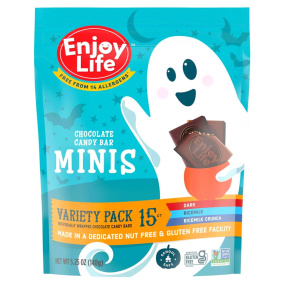 Enjoy Life Allergen-Free Mini Chocolate Candy Bars Halloween Variety Pack, 15 Mini Bars