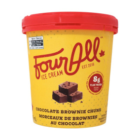 Four All Dairy-Free Frozen Dessert Chocolate Brownie Chunk, 500mL