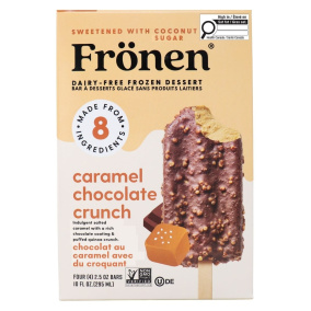 Frönen Dairy-Free Frozen Dessert Bars Caramel Chocolate Crunch Front of box